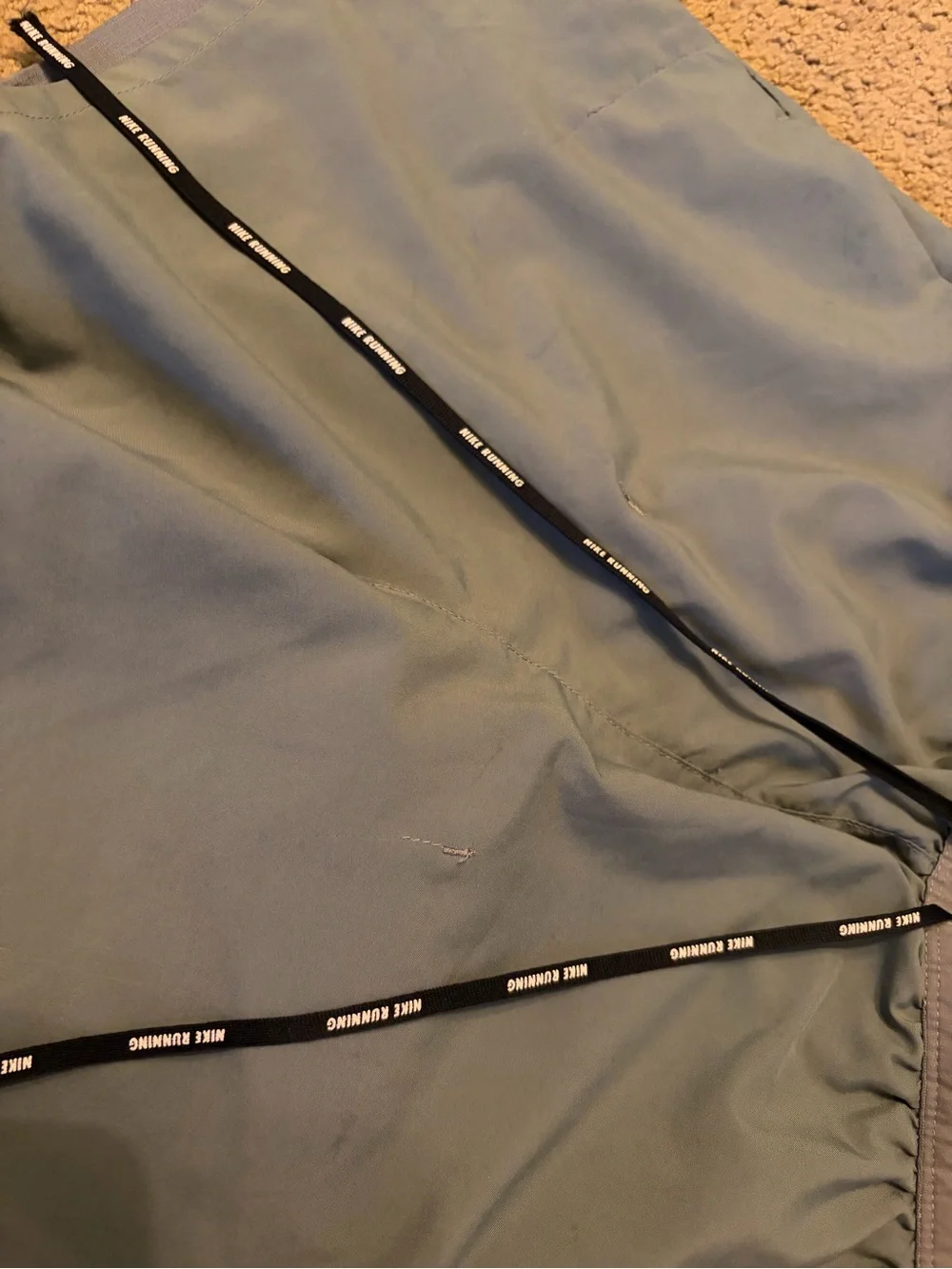 Nike Grey Athletic Shorts with Black Drawstring